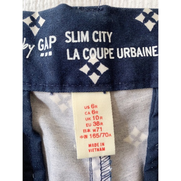 Gap slim city navy and white capri pants - Picture 4 of 5